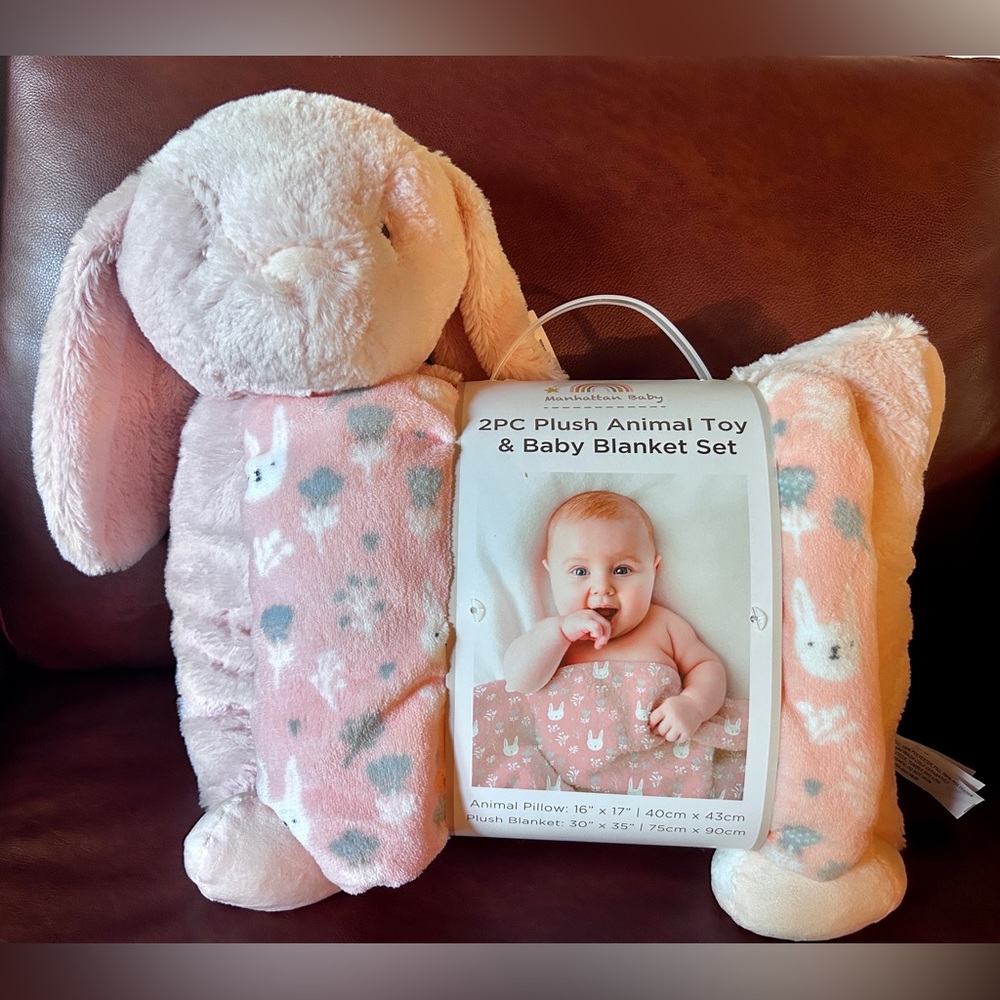 Manhattan Baby, 2pcs cuddle pal and baby blanket set